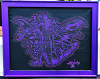 Image 5 of MV original 3 Headed Ghidorah set of 6 acrylic on canvas