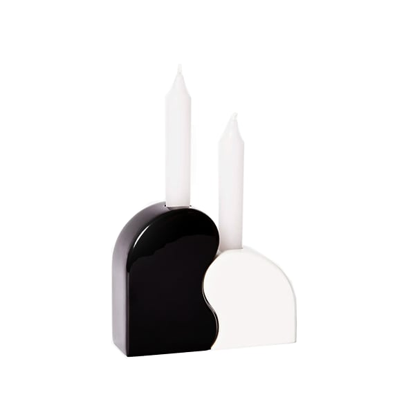 Image of Seymour Candle Holder - Black/White
