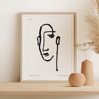 Image 1 of Modern Art Print Poster No 03 - Portrait Line Art