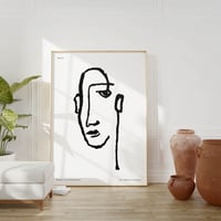 Image 2 of Modern Art Print Poster No 03 - Portrait Line Art