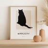 Modern Art Print Poster No 04 - Silhouette of a Cat