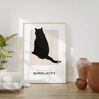 Image 2 of Modern Art Print Poster No 04 - Silhouette of a Cat