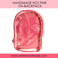 Image 1 of Handmade Hot Pink Ita-bag Backpack