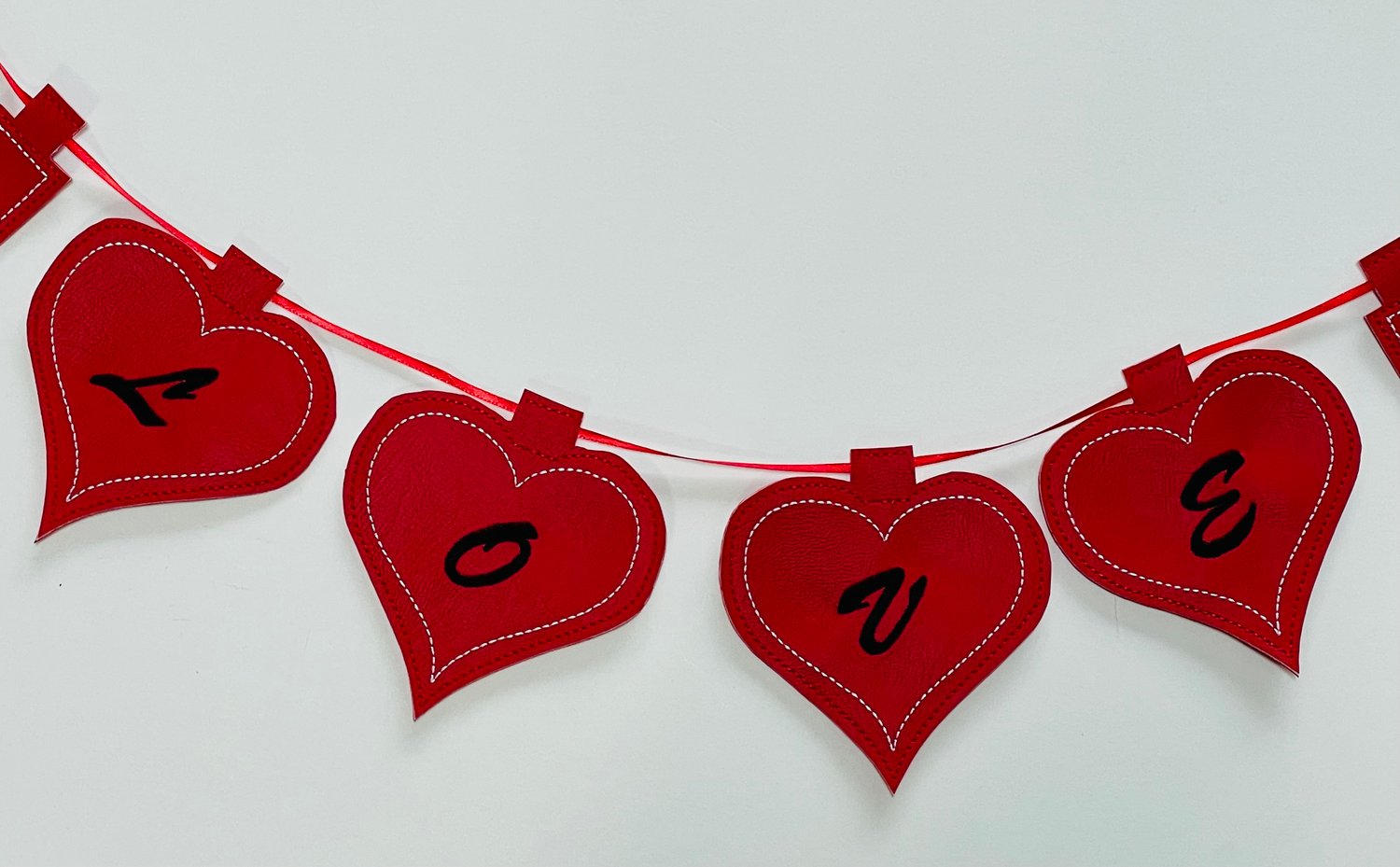 Image of Love Heart Banner in Red