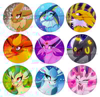 Image 2 of "Fox" Evolutions Line - 1.5" Buttons / 9 Pins Set