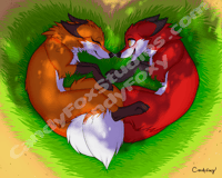 Image 1 of Fox Love - 8" x 10" Art Print