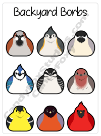 Image 1 of Backyard Borbs Magnet - Large 4" x 5.5" Magnet