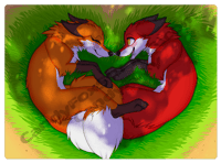 Image 1 of Fox Love Magnet - Large 4" x 5.5" Magnet