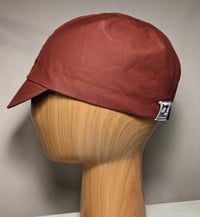Image 2 of British Millerain Drywax Cotton Cycling Cap - Rust