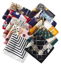 Image 2 of Gold Print Satin Scarf