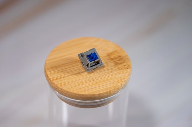 Lubed & Filmed - Polished Cobalt Pom Linear (70/90 Switches)