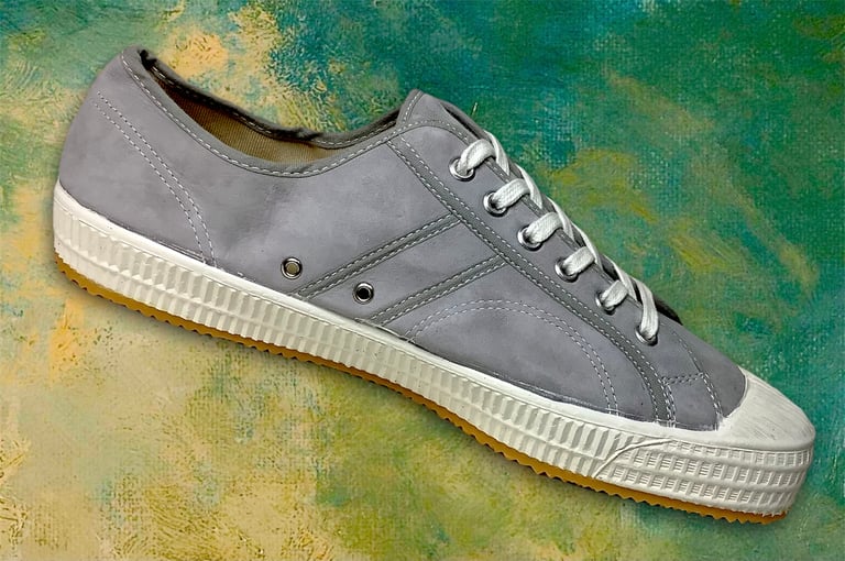 VEGANCRAFT cow suede grey sneaker shoes made in Slovakia Image 2