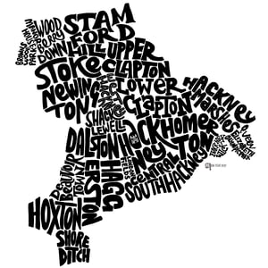 Image of London Borough of Hackney - Districts Type Map