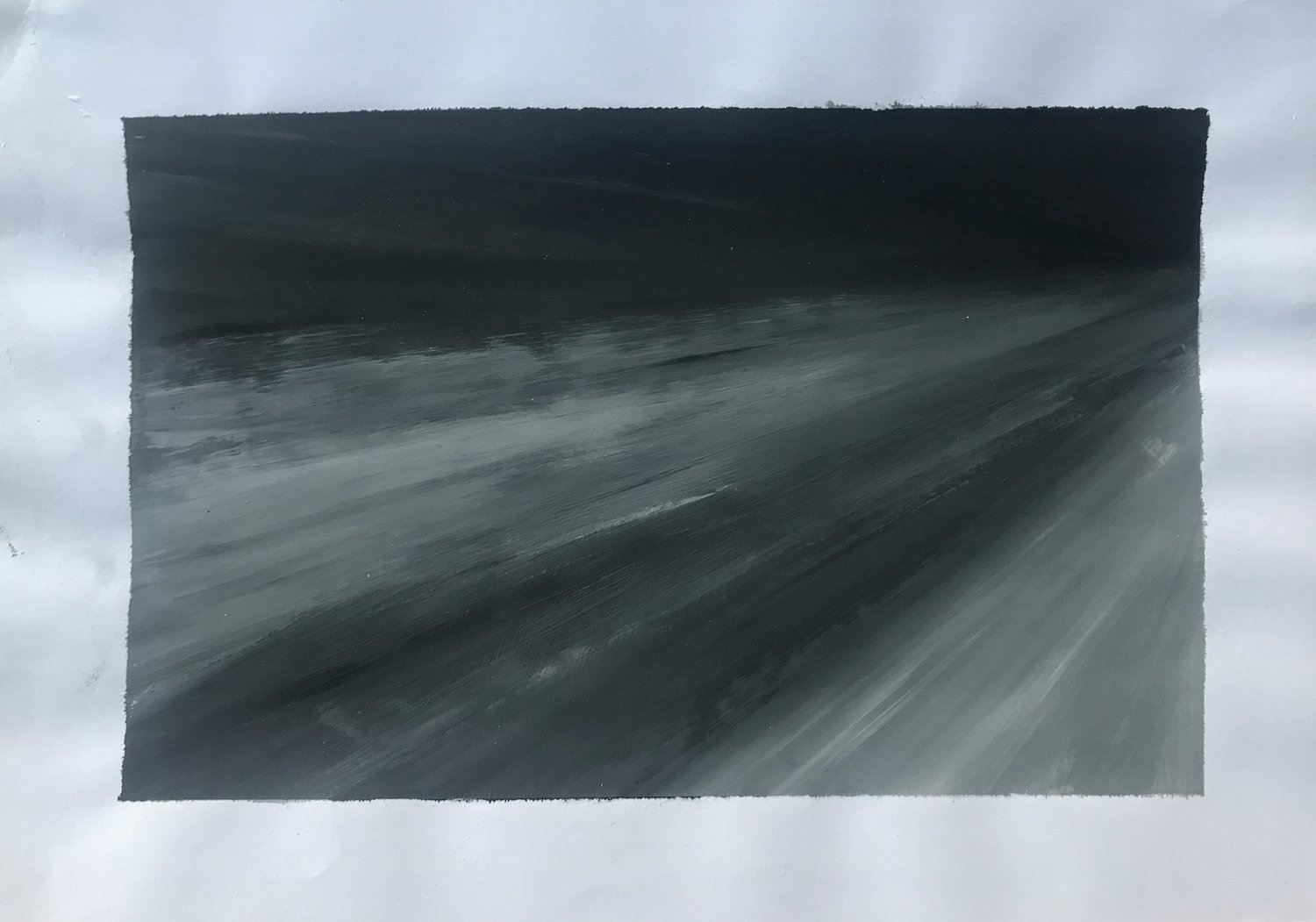 MONOCHROME study - cc 21x30 cm, acrylic on let's not talk about the quality paper