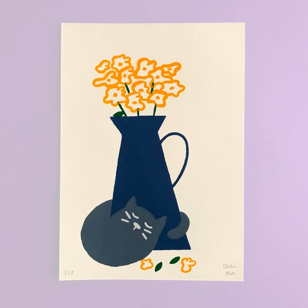 Image of CAT AND VASE