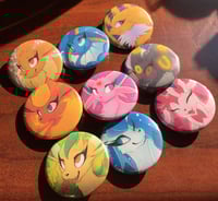 Image 1 of "Fox" Evolutions Line - 1.5" Buttons / 9 Pins Set