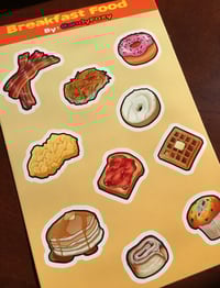 Image 1 of Breakfast Food - 4" x 6" Vinyl Sticker Sheet