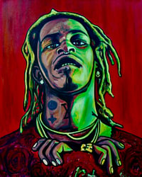 24x30” Original Canvas ‘Thugger’ Young Thug Acrylic Painting on Canvas