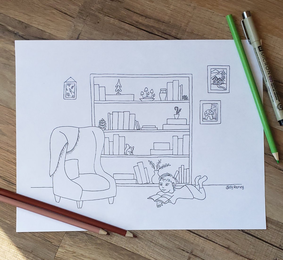 Reading Log/ Coloring Page 
