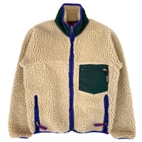 Image 1 of Vintage Patagonia Retro Pile Cardigan - Natural & French Red