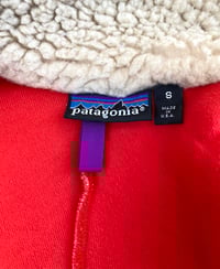 Image 5 of Vintage Patagonia Retro Pile Cardigan - Natural & French Red