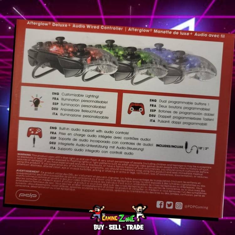 Image of 'PDP' Afterglow Nintendo Switch Wired Controller