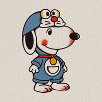 Doraemon Snoopy 