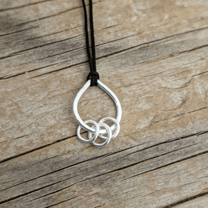 Image of Silver fidget necklace sensory charm
