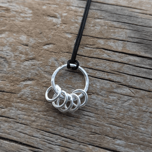 Image of Silver fidget necklace sensory charm