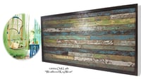 Image 1 of "Weathered Key West" Reclaimed Wood - 1890s Oak Lath Artwork