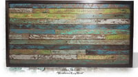 Image 2 of "Weathered Key West" Reclaimed Wood - 1890s Oak Lath Artwork
