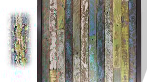 Image of Artwork Reclaimed Wood 1890s Oak Lath "Weathered Key West"