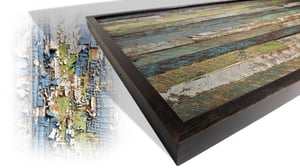 Image of Artwork Reclaimed Wood 1890s Oak Lath "Weathered Key West"