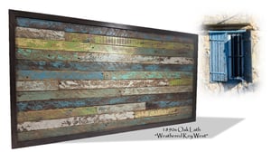 Image of Artwork Reclaimed Wood 1890s Oak Lath "Weathered Key West"