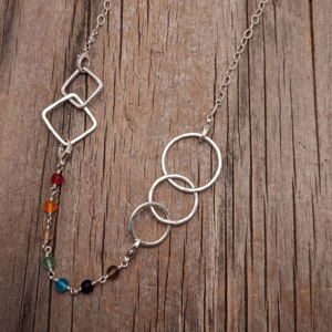 Image of Rainbow beaded chain extender 4", made to order