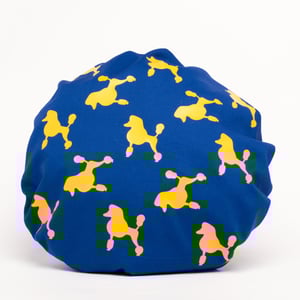 Image of Poodle Pattern/Royal blue