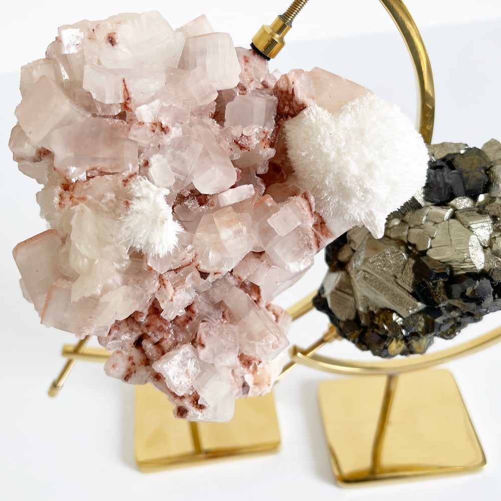 Image of Apophyllite/Mordenite no.10 + Brass Arc Stand