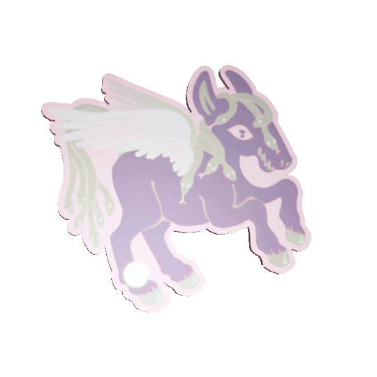Gorgon Pegasus - Greek Myth Collectible Mirror Vinyl Sticker