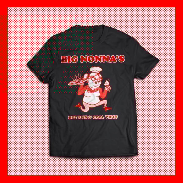 Image of Big Nonna's Tee. Black.