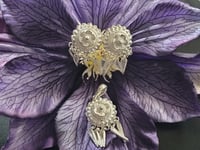 Image 2 of PH037 Modern Flower Pobtsawb Pendant Earrings set
