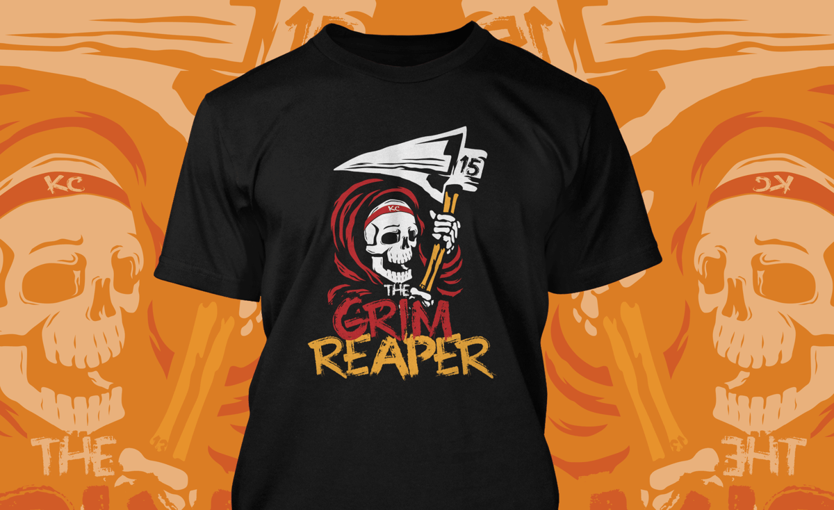 Design when it grim be the grim reaper Kansas city Chiefs shirt