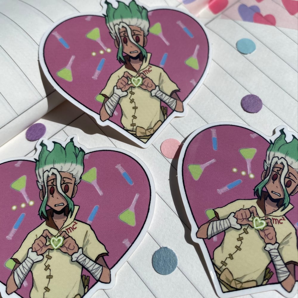 Image of Dr. Stone Heart Stickers