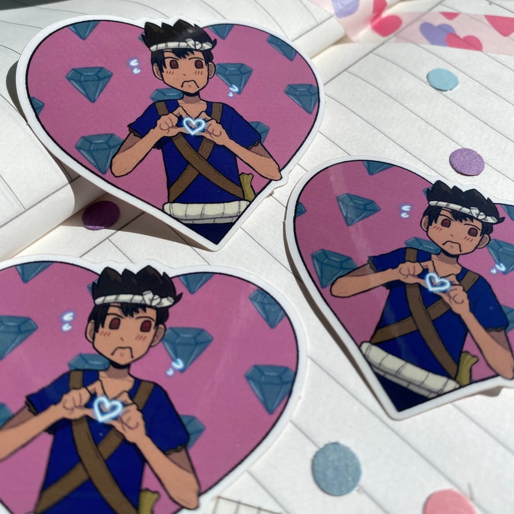 Image of Dr. Stone Heart Stickers