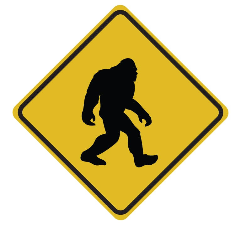 Image of BIG FOOT CROSSING 4" x 4" STICKER