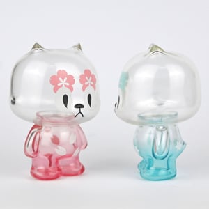 Image of Sakura Neko Sama & Sunofureku Neko Sama vinly figure clear