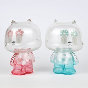 Image of Sakura Neko Sama & Sunofureku Neko Sama vinly figure clear