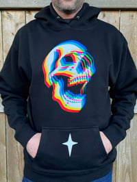 Image 2 of Skull and Star Hooded Pullover