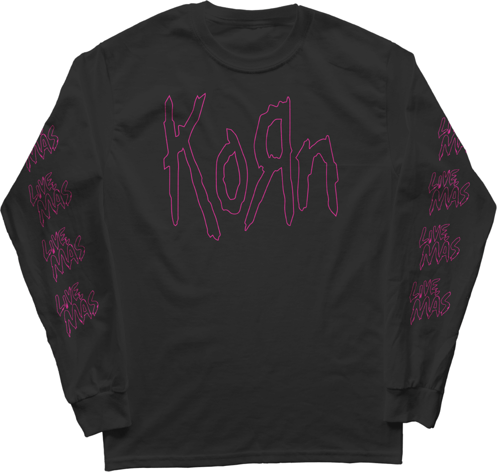 Image of Korn x Live Mas x Hand Screened Long Sleeve T Shirt