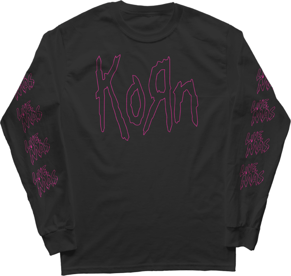Image of Korn x Live Mas x Hand Screened Long Sleeve T Shirt