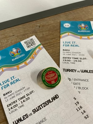 Image of Wales v Switzerland Euro 2020 Pin Badge 